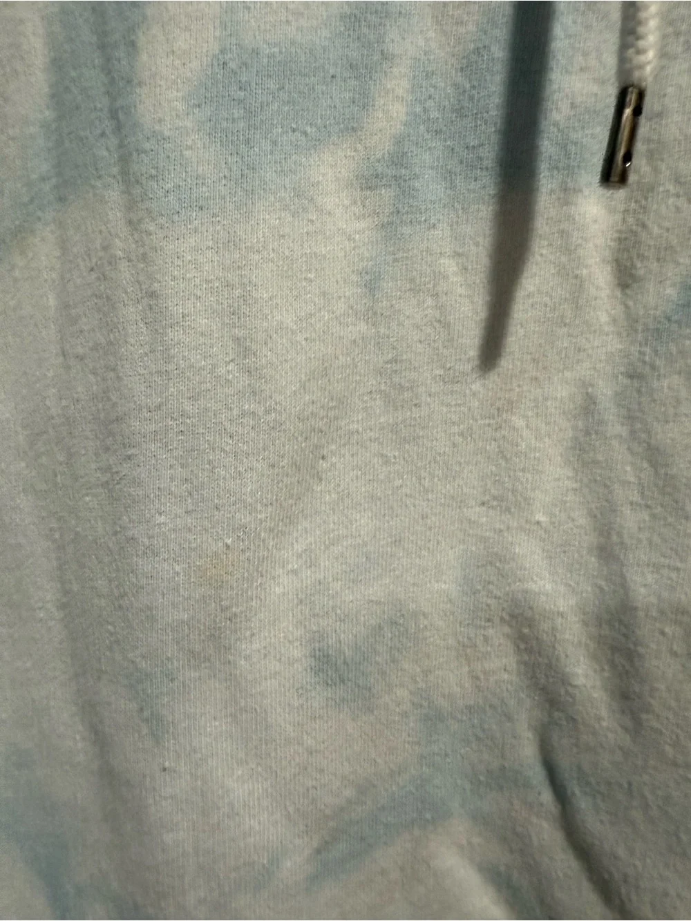 J.Crew Men’s Garment Dyed French Terry Pullover Hoodie in Tie-dye Blue Size XL
